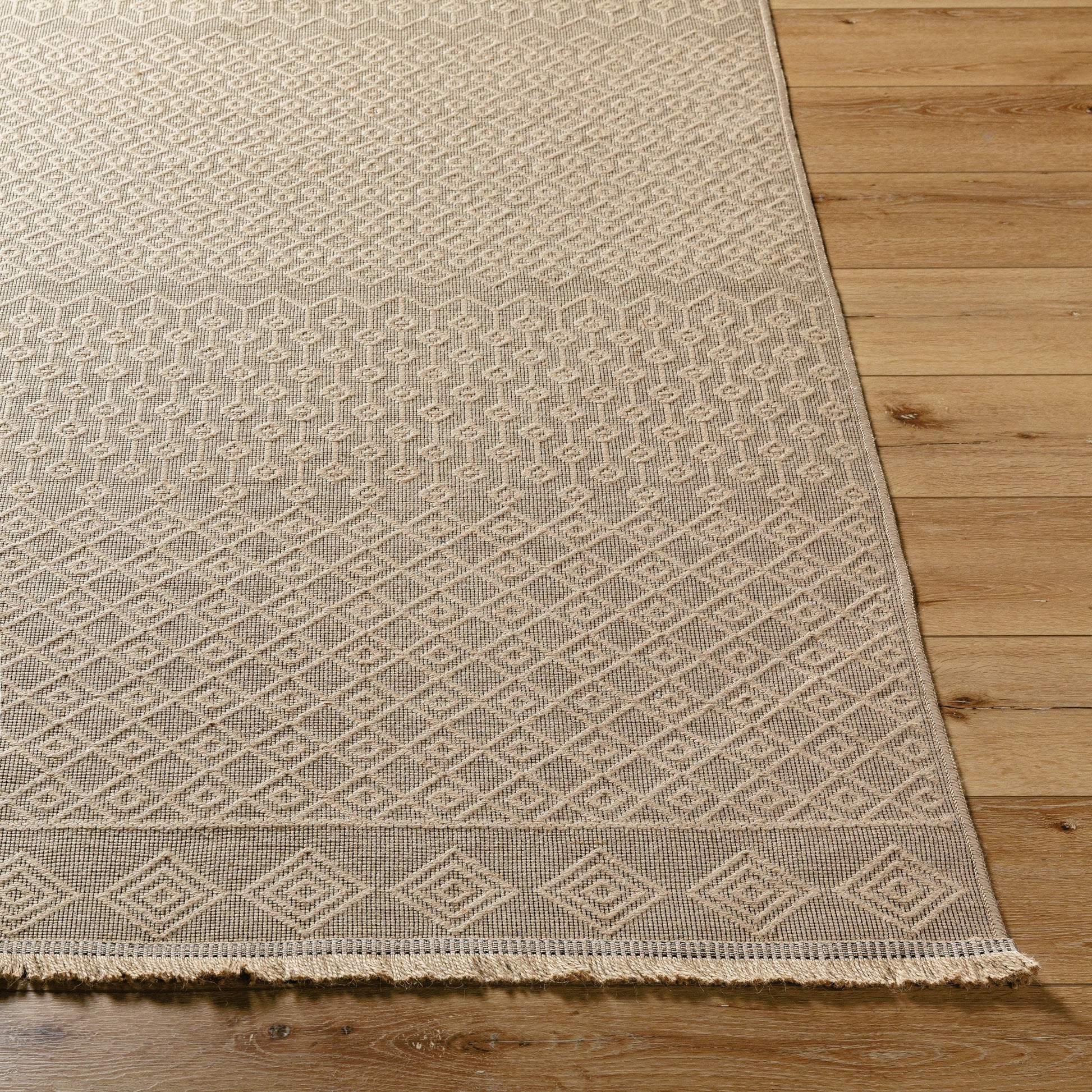 Mystery Rug - 497225 by Livabliss in tan, beige. Made from jute in a unique style.