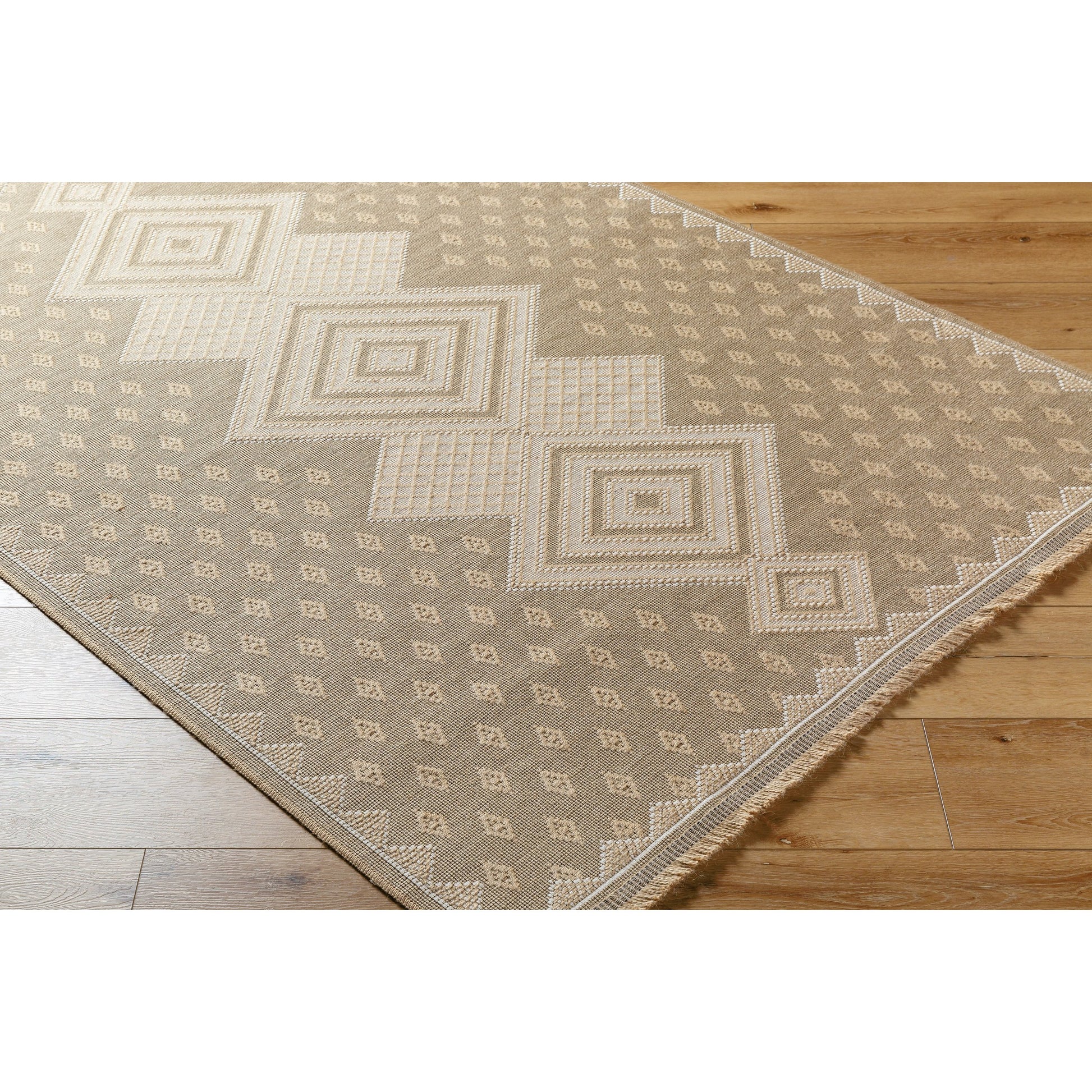 Mystery Rug - 497245 by Livabliss in tan, beige, cream, light beige. Made from jute, cotton in a unique style.
