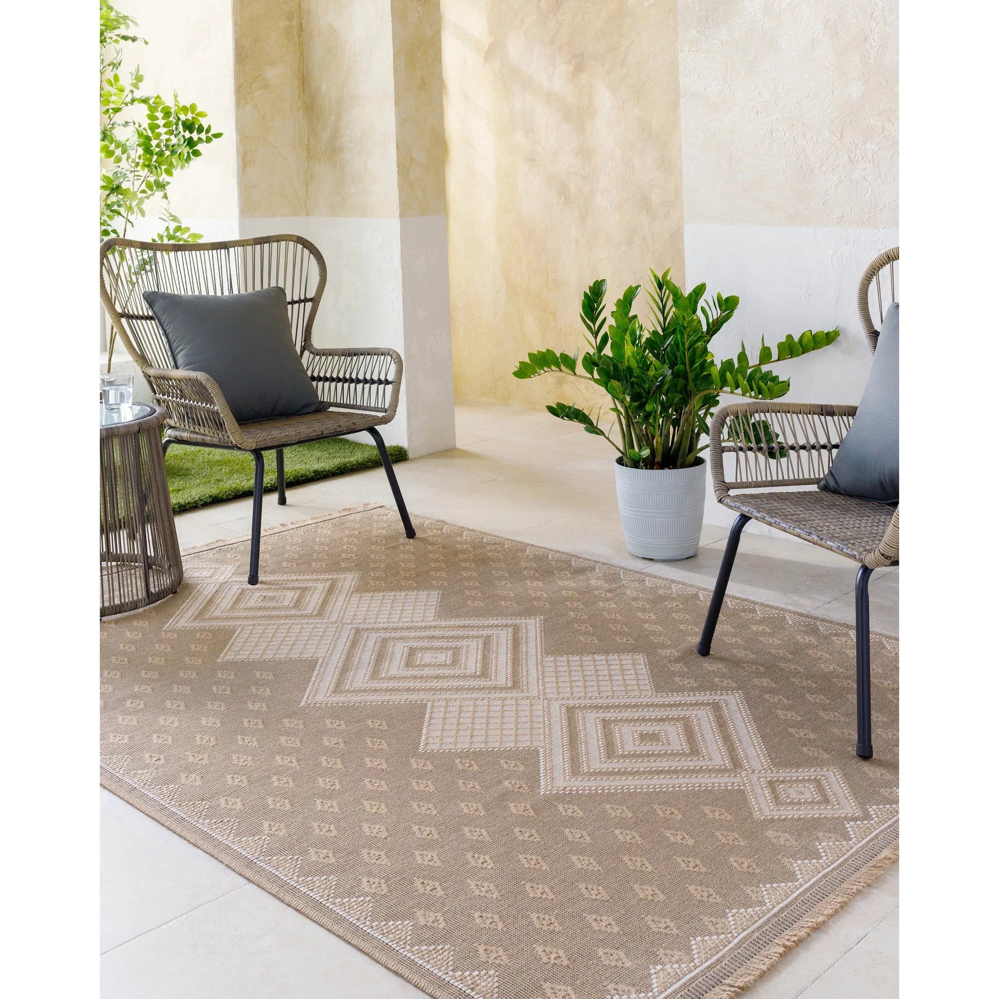 Mystery Rug - 497245 by Livabliss in tan, beige, cream, light beige. Made from jute, cotton in a unique style.