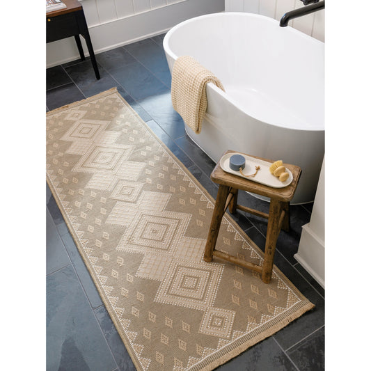 Mystery Rug - 497245 by Livabliss in tan, beige, cream, light beige. Made from jute, cotton in a unique style.