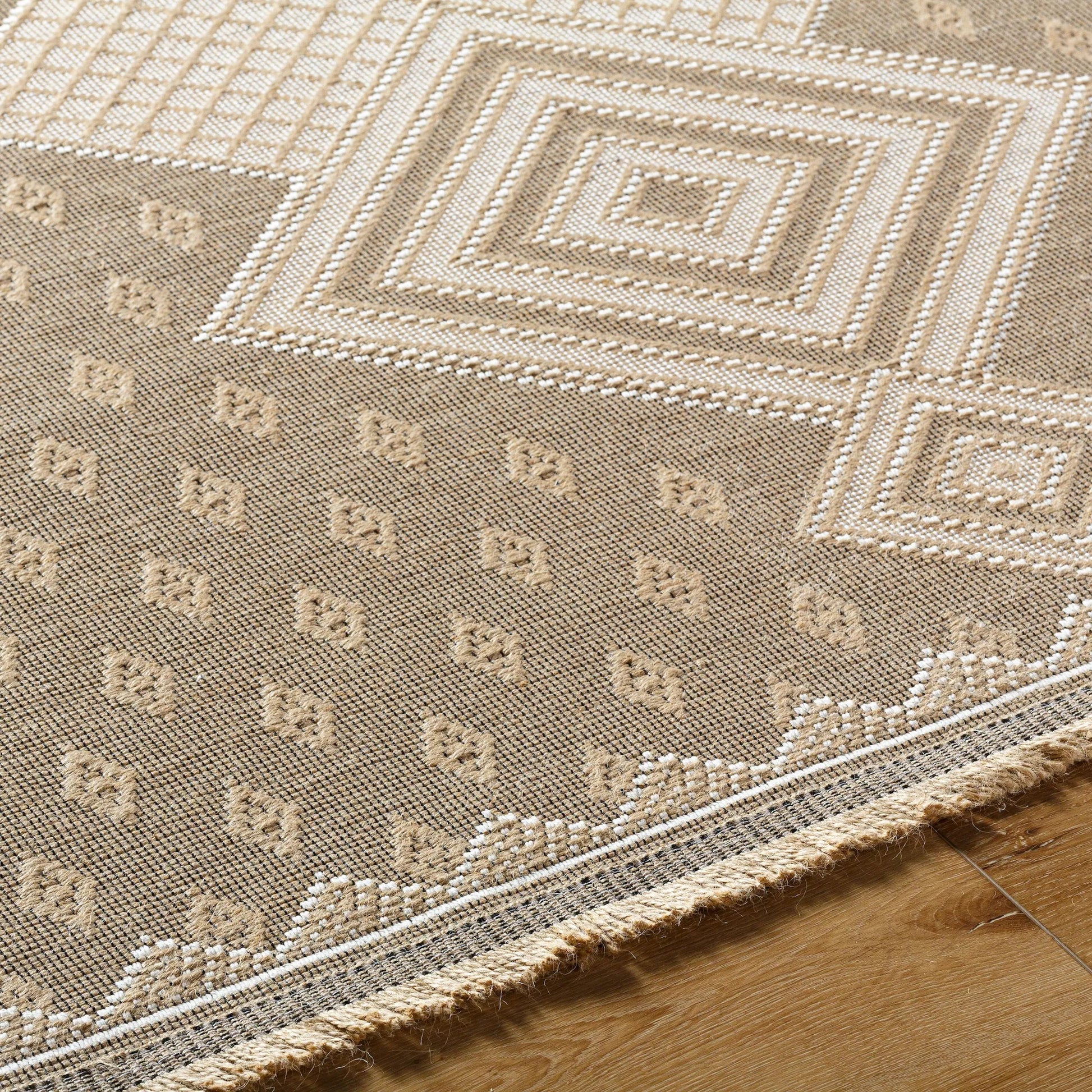 Mystery Rug - 497245 by Livabliss in tan, beige, cream, light beige. Made from jute, cotton in a unique style.