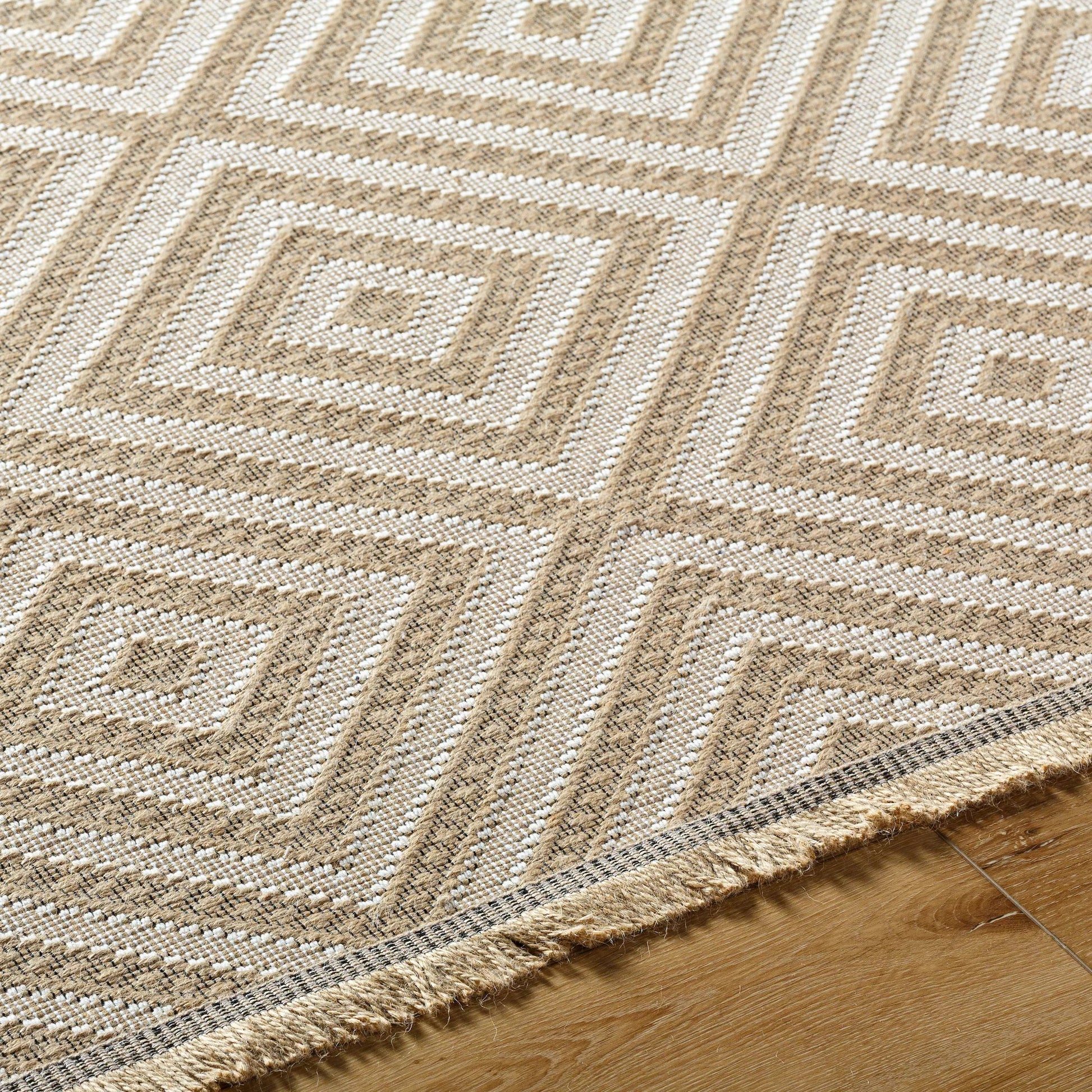 Mystery Rug - 497255 by Livabliss in tan, beige, cream, light beige. Made from jute, cotton in a unique style.