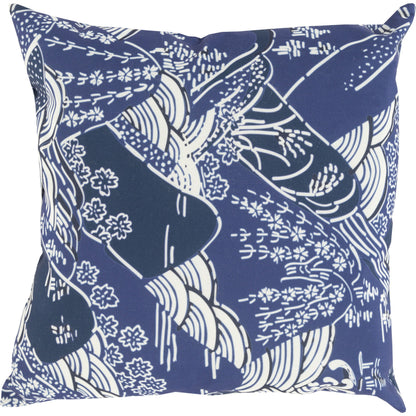 Mizu Indoor/Outdoor Pillow by Livabliss in burgundy, hot pink, charcoal. Made from front: 100% polyester, back: 100% polyester in a modern style.