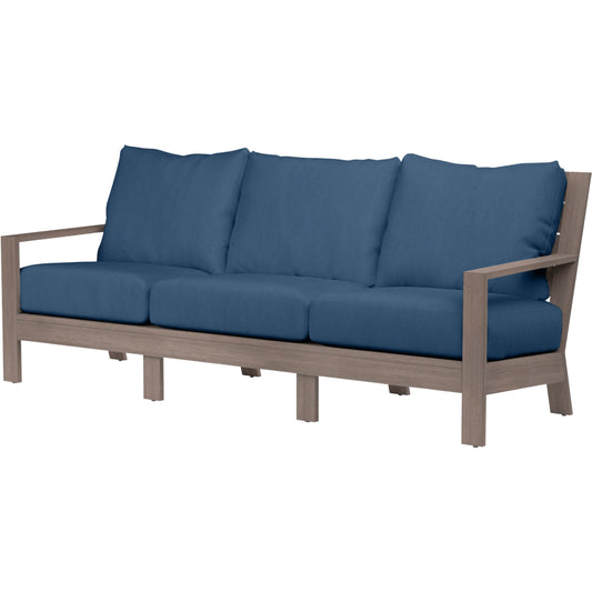 Laguna Outdoor Sofa by Sunset West in browns. Made from aluminum in a modern style.
