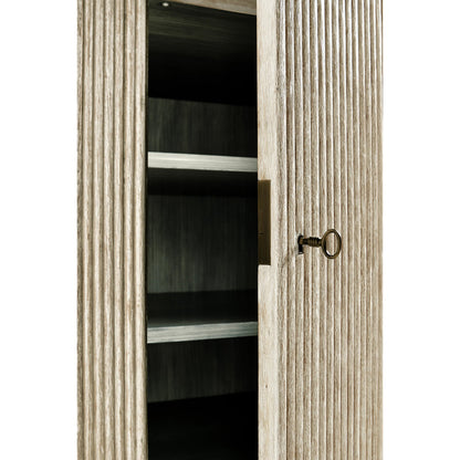 William Yeoward - Belleville Cabinet by Jonathan Charles in white and washed acacia. Made from acacia in a coastal style.