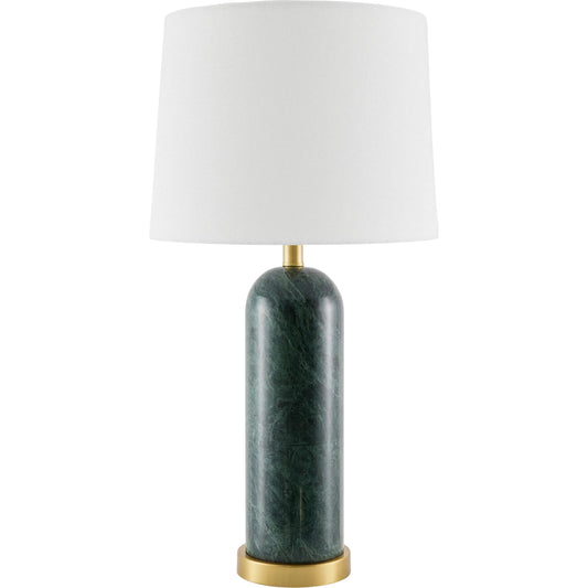 Marzia Accent Table Lamp by Surya. Made from marble, linen, plastic, iron in a modern style.