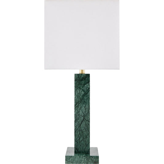 Marzia Accent Table Lamp by Surya. Made from marble, linen, plastic, iron in a modern style.