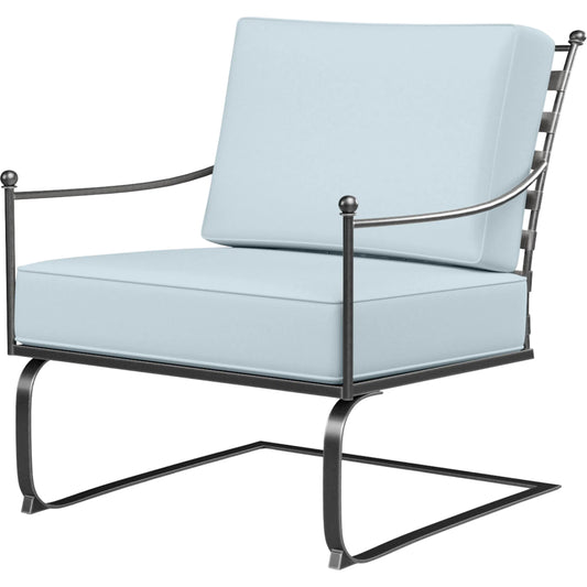 Provence Outdoor Club Rocker by Sunset West. Made from wrought iron in a modern style.