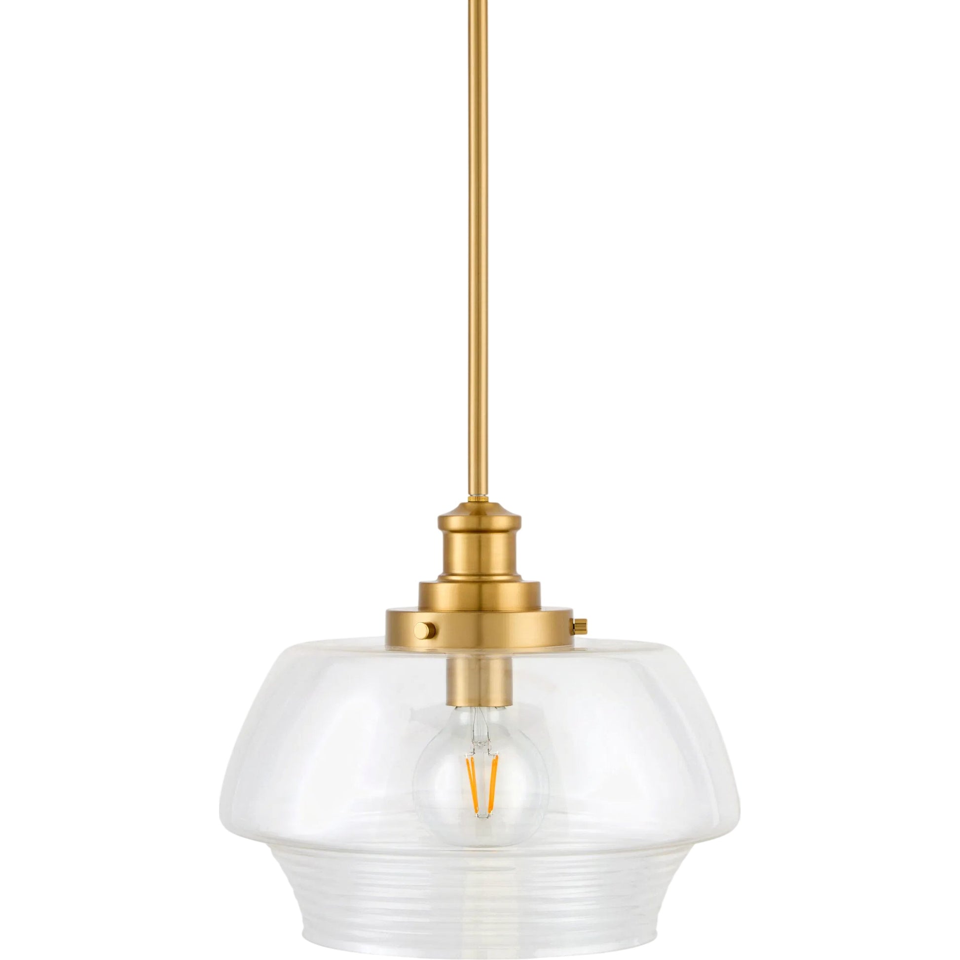 Mazemet Pendant by Livabliss in clear, translucent, metallic brass and metallic, electroplated. Made from iron, glass in a unique style.