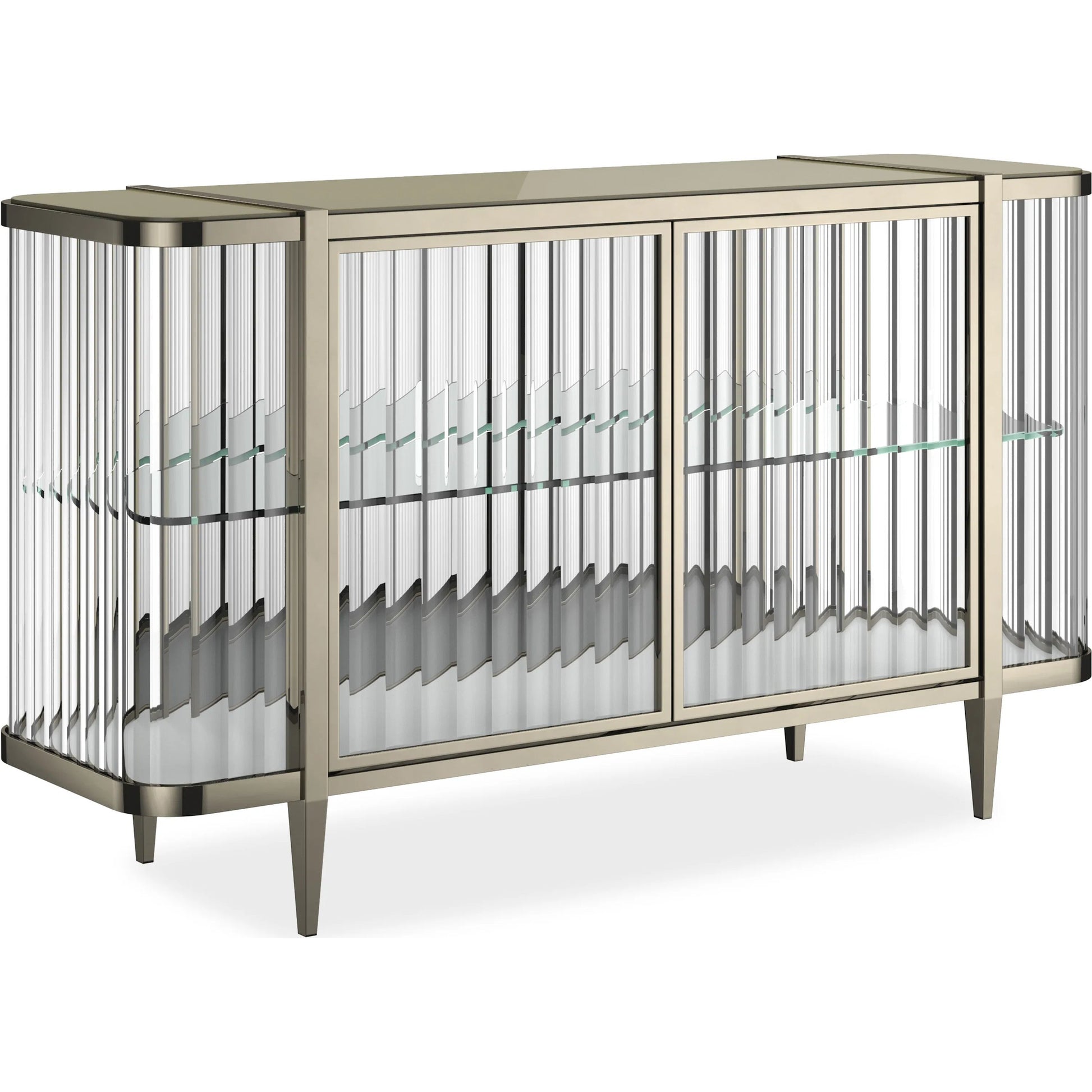 Stop and Stare Console by Caracole. Made from metal, glass, acrylic in a unique style.