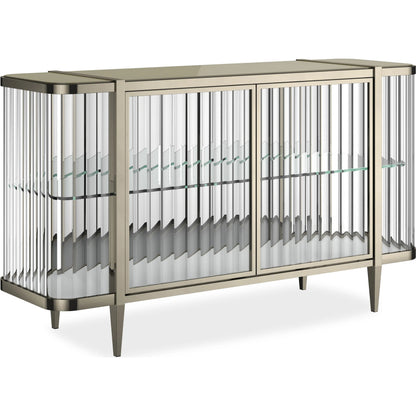 Stop and Stare Console by Caracole. Made from metal, glass, acrylic in a unique style.