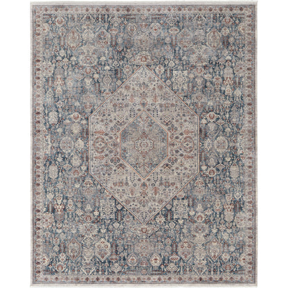 Marquette Transitional Rug - 39GUF by Feizy in blue, ivory. Made from unique in a unique style.