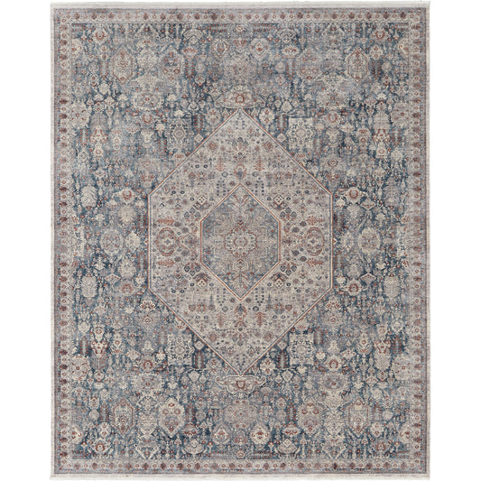 Marquette Transitional Rug - 39GUF by Feizy in blue, ivory. Made from unique in a unique style.