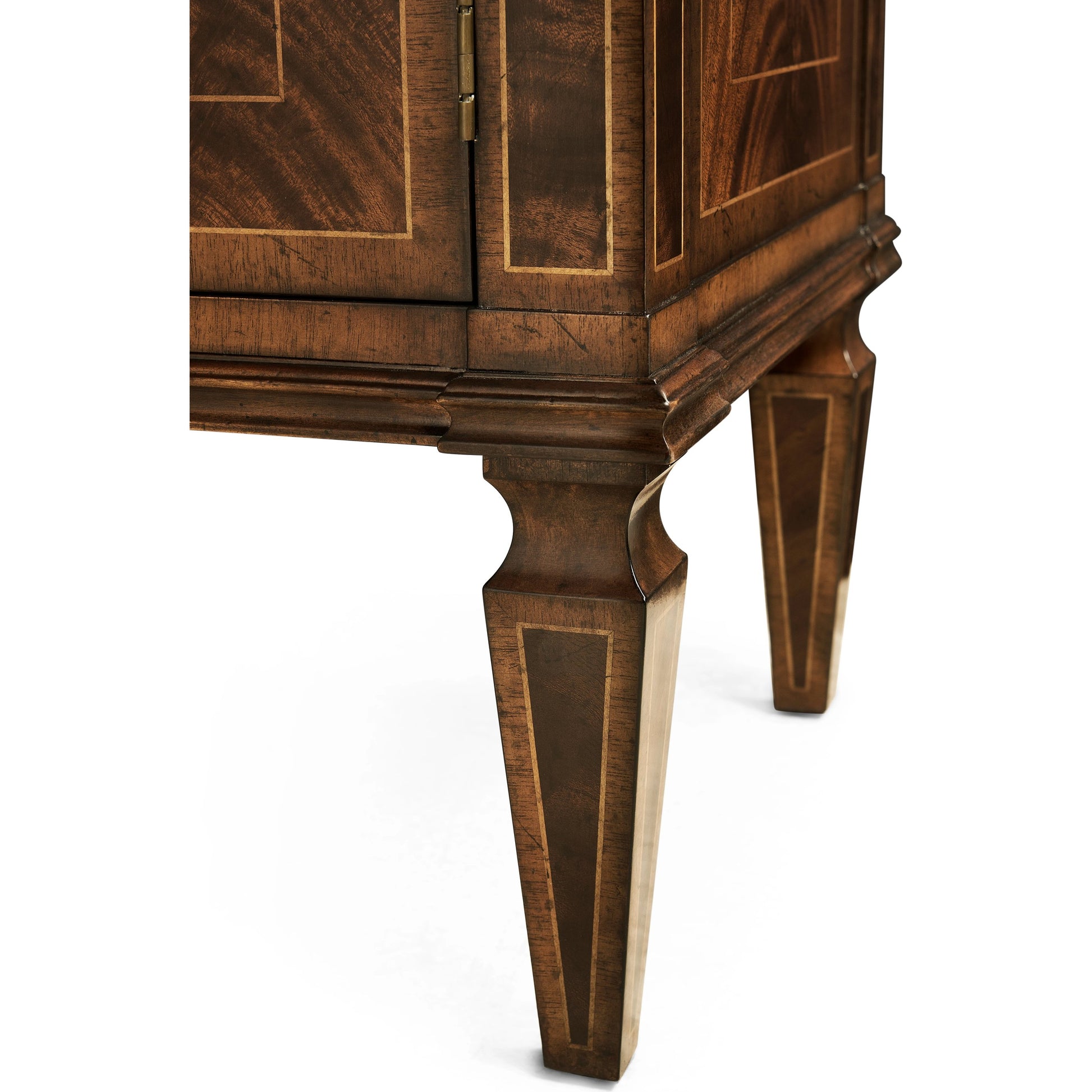 Buckingham Regency Style Mahogany Credenza by Jonathan Charles in brown and medium antique mahogany. Made from acacia in a traditional style.