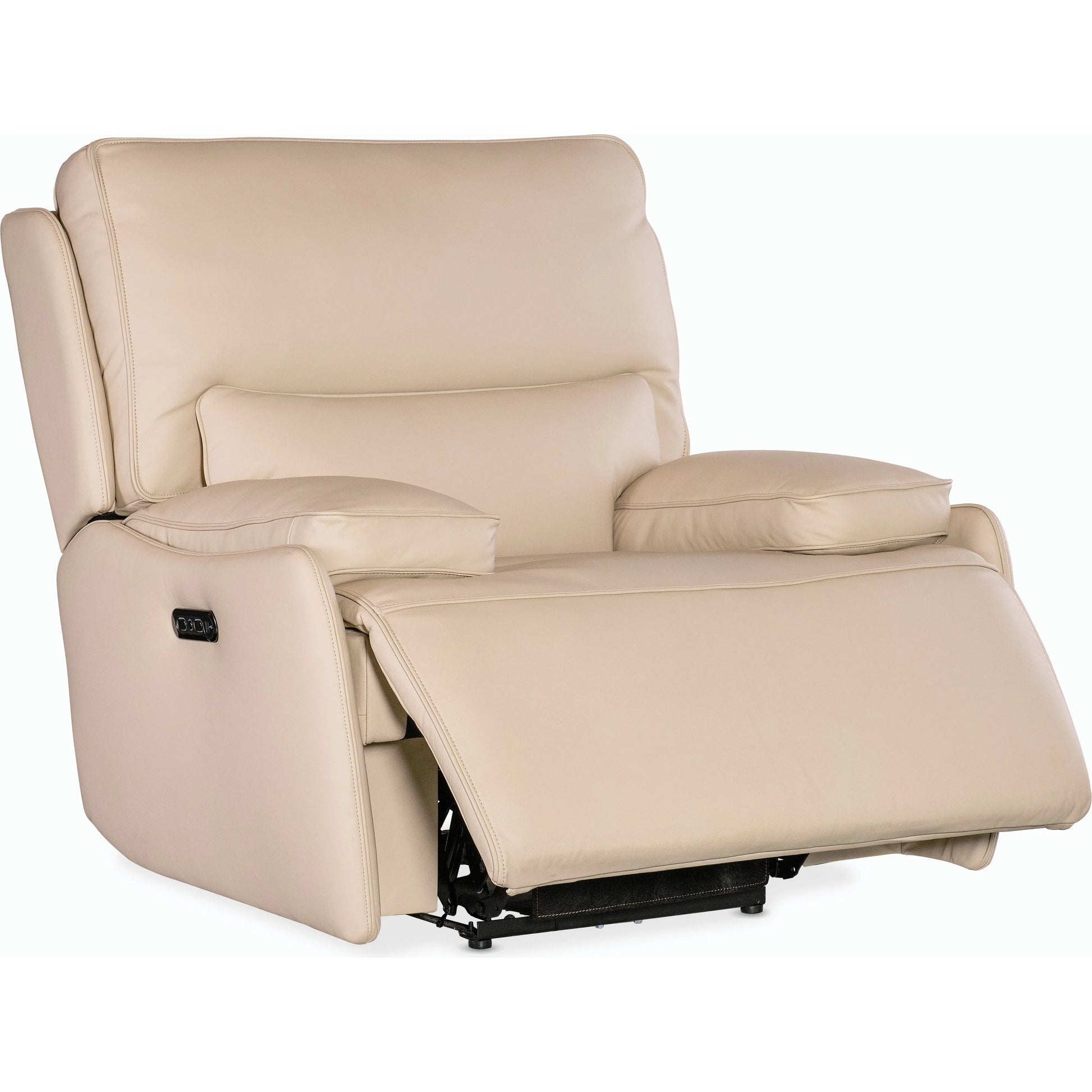 Kramer Zero Gravity Power Recliner w/ Power Headrest by Hooker Furniture. Made from leather in a modern style.