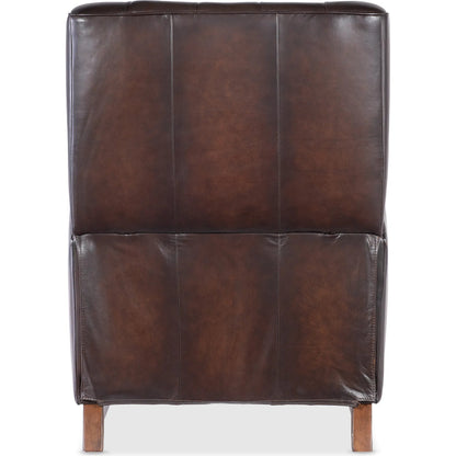 Henderson Press Back Recliner by Hooker Furniture in dark brown. Made from unique in a traditional style.