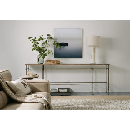 La Grange St James Metal and Stone Console by Hooker Furniture in black. Made from metal, stone in a modern style.
