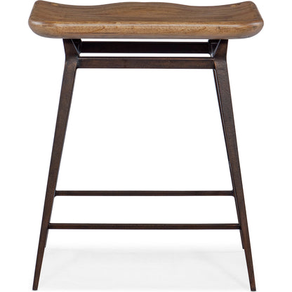 Big Sky Stool by Hooker Furniture in vintage natural. Made from wood, metal in a modern style.