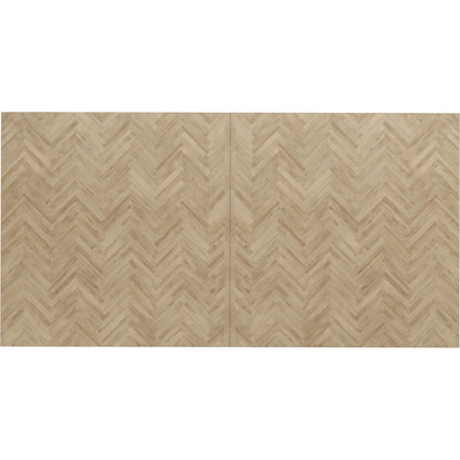 Garrison Dining Table by A.R.T. Furniture in washed oak. Made from parawood solids with ash embossing, white oak veneers in a cottage & farmhouse style.