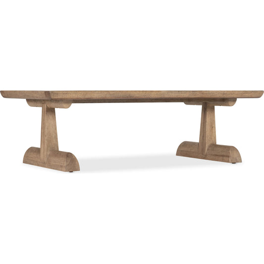 Vineyard Row Rectangle Cocktail Table by Hooker Furniture in light wood and sonoma. Made from unique in a transitional style.