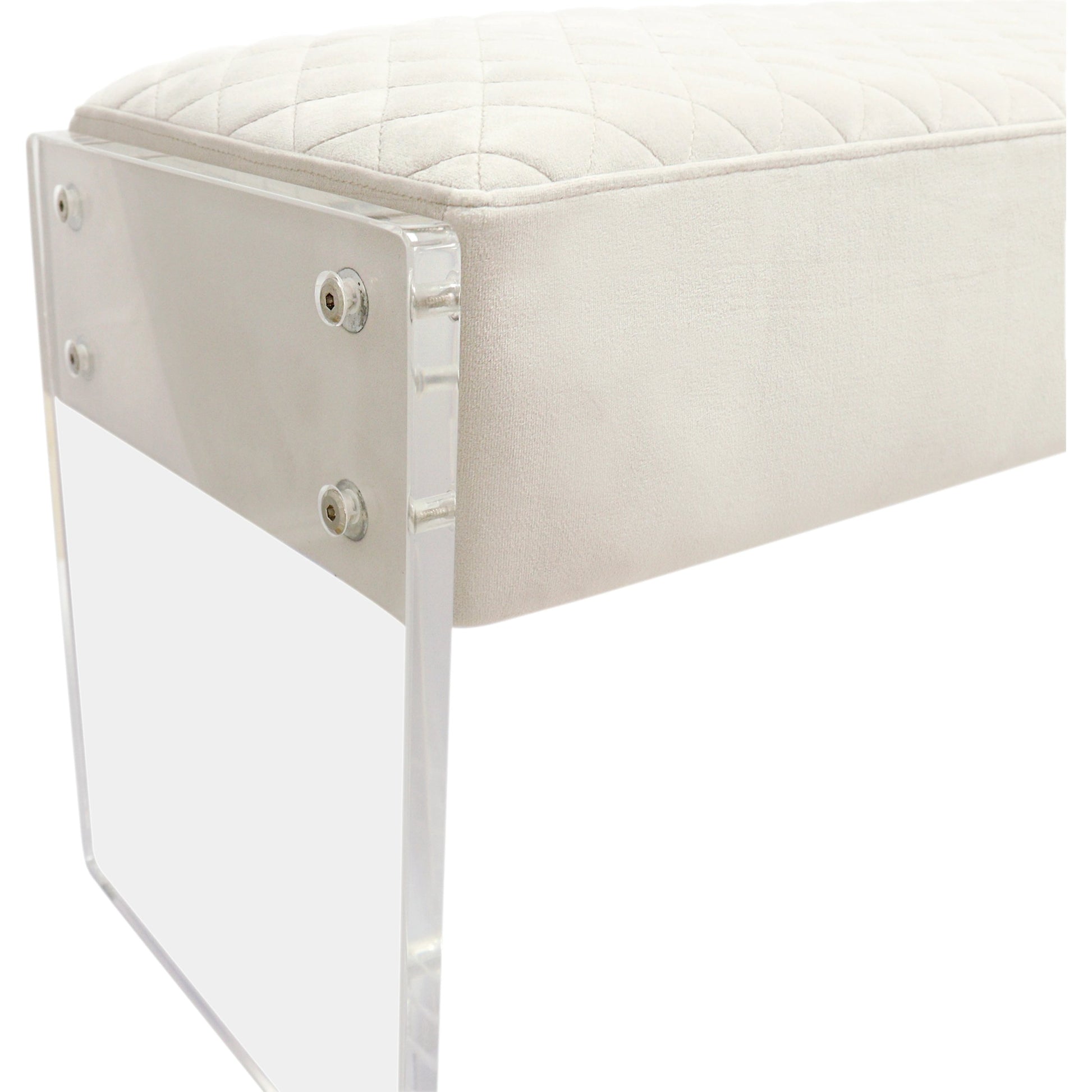 Tribecca Bench by Pasargad Home. Made from acrylic, velvet in a modern style.