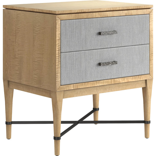 Loft Fabric Nightstand by A.R.T. Furniture in brown and natural maple. Made from poplar, rubberwood, fabric in a unique style.