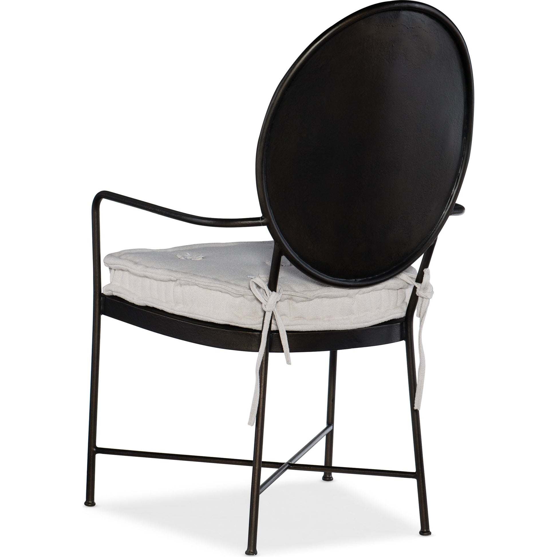 Ciao Bella Arm Chair (Set of 2) by Hooker Furniture in beige and aged bronze, tuscan white. Made from metal, fabric, foam in a modern style.