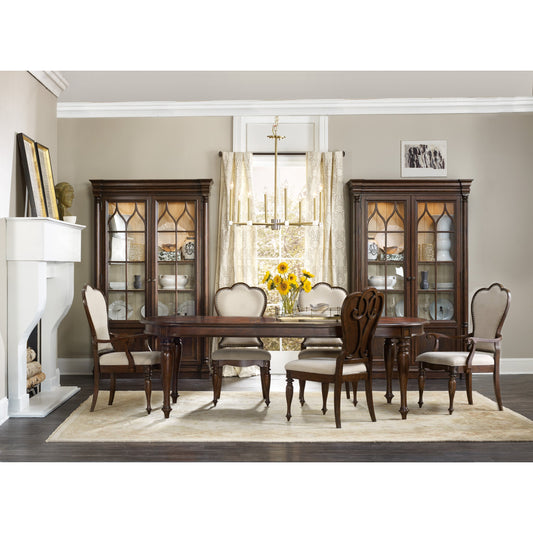 Leesburg Upholstered Arm Chair (Set of 2) by Hooker Furniture in mahogany, alabaster. Made from mahogany veneers, fabric in a unique style.