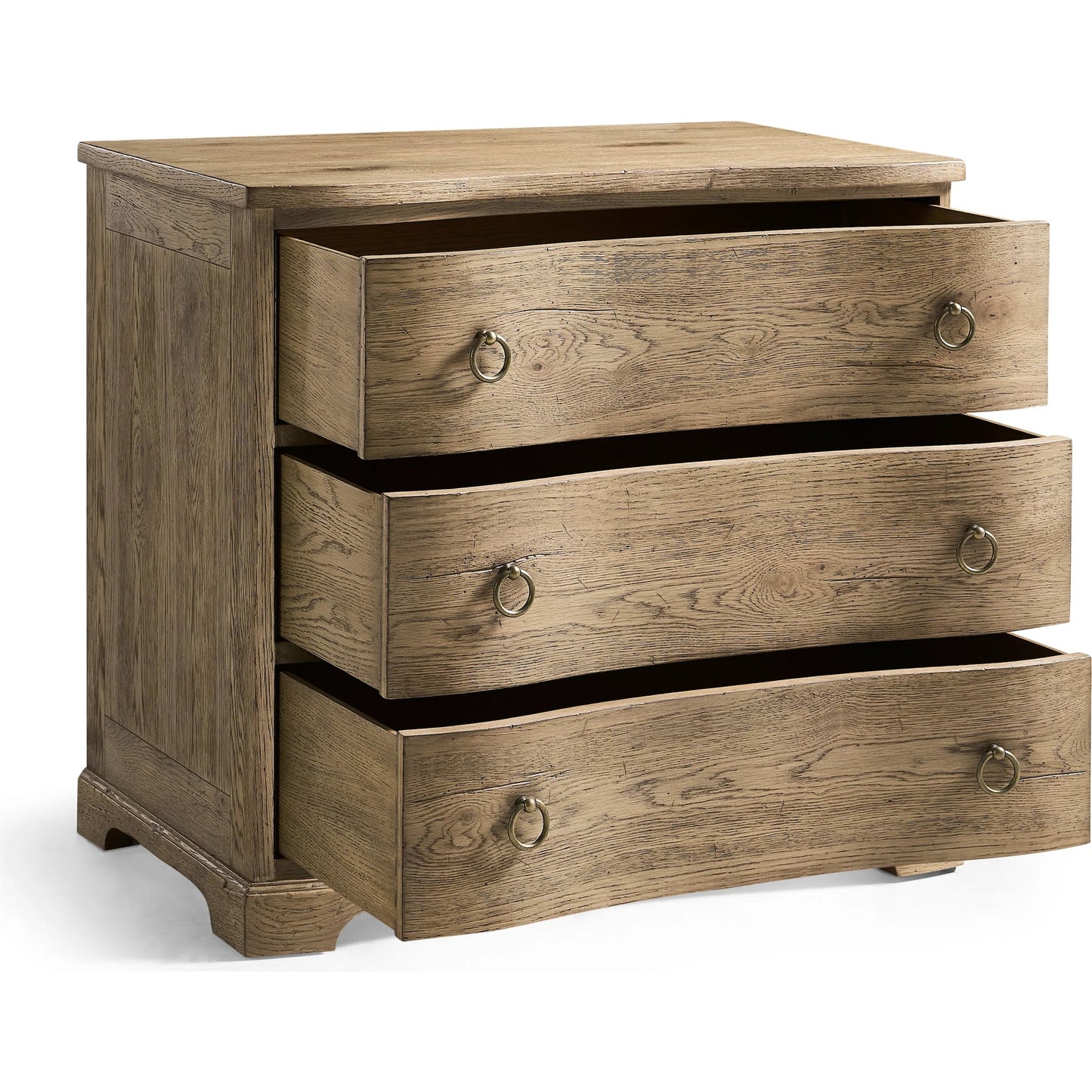 002 SI-2535716 | Additional Silo | Echo Canyon Three Drawer Nightstand by Jonathan Charles in faded oak. Made from main oak in a unique style.