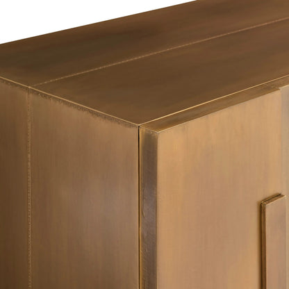 Acora Buffet by Bernhardt in brass. Made from metal in a modern style.
