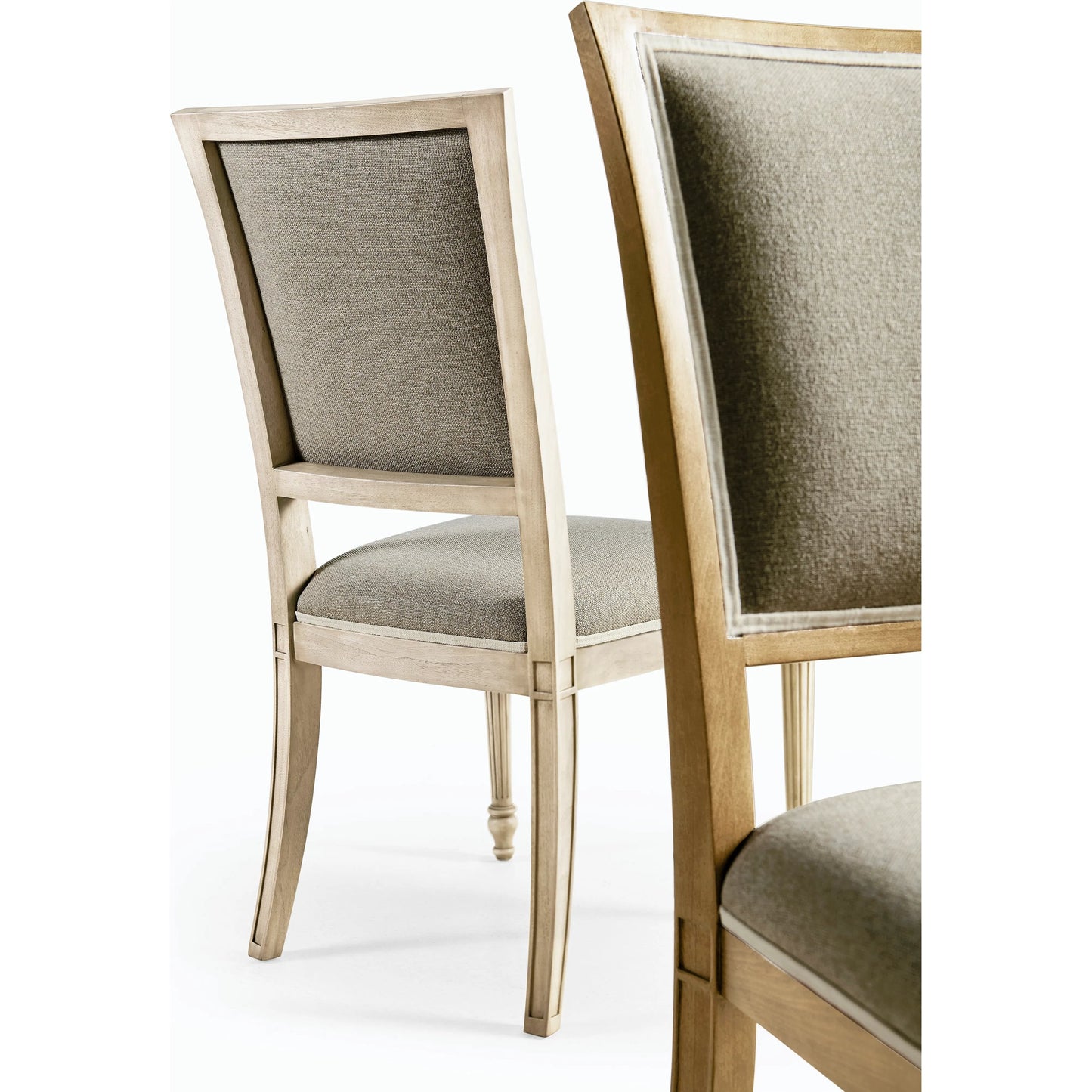 014 SI-2186305 | Closeup | Timeless Flare Uph. Side Chair by Jonathan Charles. Made from beech wood, foam, fabric in a modern style.