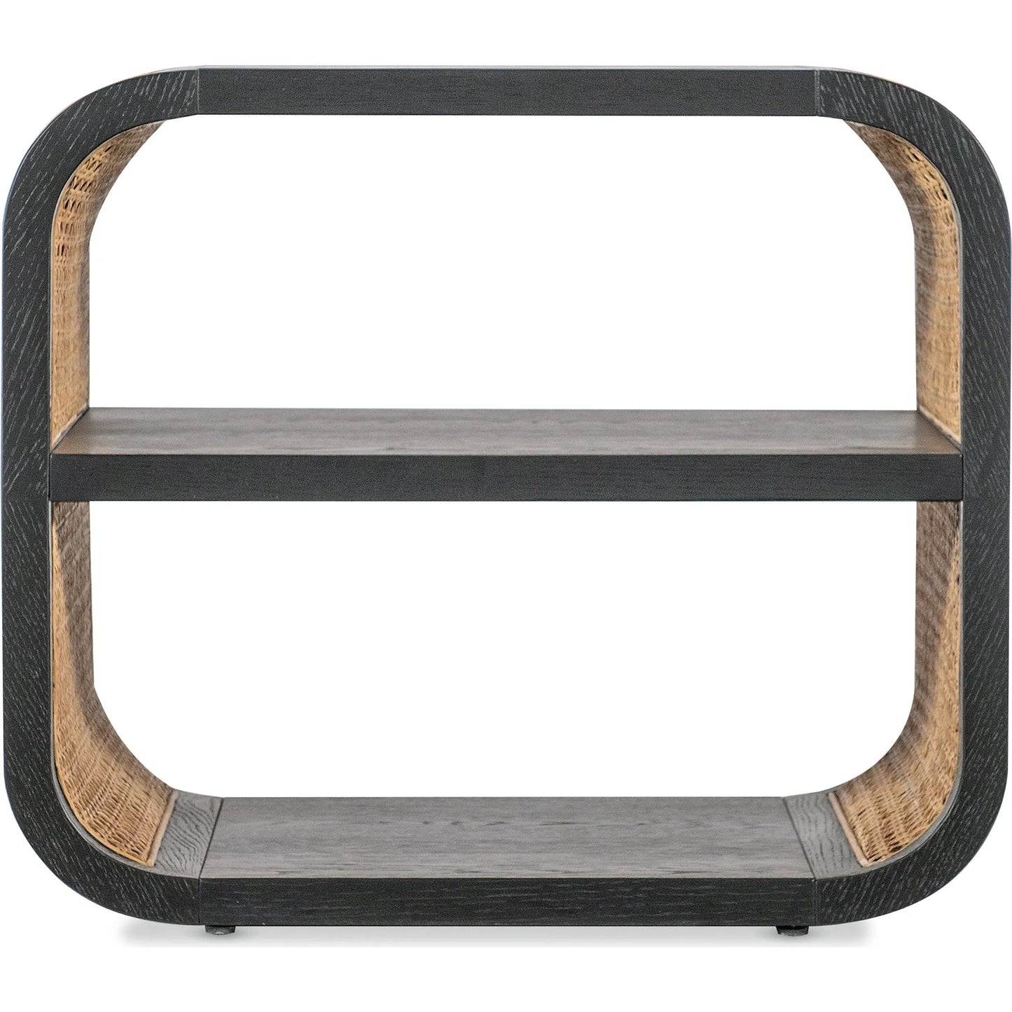 002 SI-2193362 | Additional Silo | Cain Rectangle Side Table by Hooker Furniture in black finish with brown cane accents. Made from unique in a rustic style.