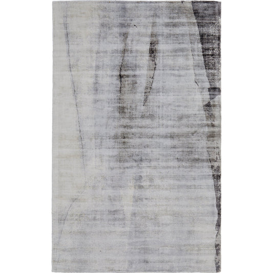 Emory Rug - 8664F by Feizy in gray, taupe, ivory. Made from viscose in a unique style.