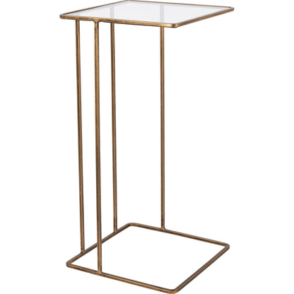 Natalie - 30103 by Surya in gold and antiquedtranslucent. Made from top: glass, base: 100% metal in a modern style.