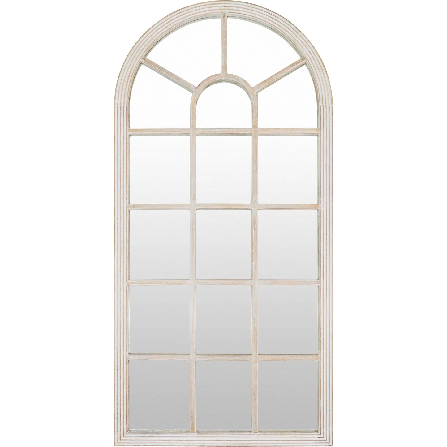 001 SI-2258951 | Primary Silo | Nahla Full Length Mirror by Surya in white and weathered. Made from mango wood in a transitional style.