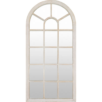 Nahla Full Length Mirror by Surya in white and weathered. Made from mango wood in a transitional style.