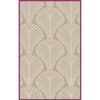 Medium Gray, Light Beige, Rose / 2'6" x 8'