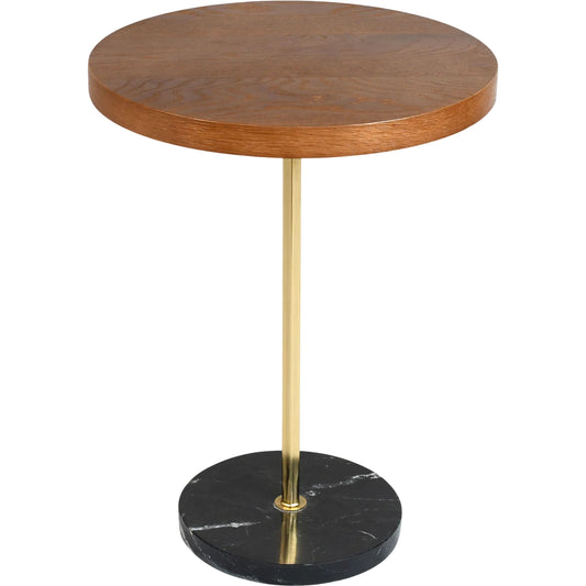 Nano End Table by Surya. Made from oak veneer, marble in a modern style.