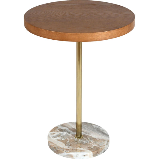 Nano End Table by Surya. Made from oak veneer, marble in a modern style.
