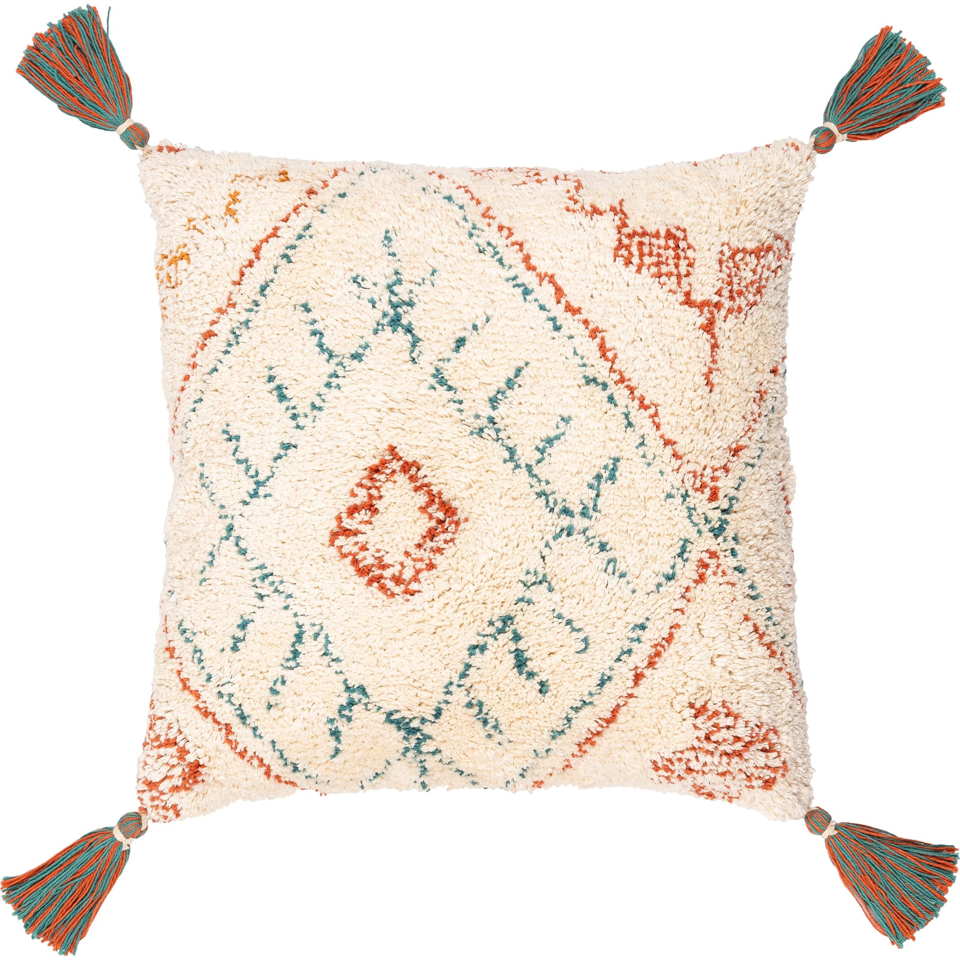 Nador Pillow - 36969 by Surya in brick red, cream. Made from 100% cotton in a eclectic & global style.