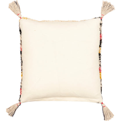 Nador Pillow - 32555 by Surya in black, mustard, pink, charcoal, light beige. Made from 100% cotton in a eclectic & global style.