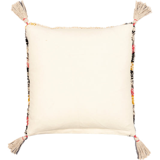 Nador Pillow - 32555 by Surya in black, mustard, pink, charcoal, light beige. Made from 100% cotton in a eclectic & global style.