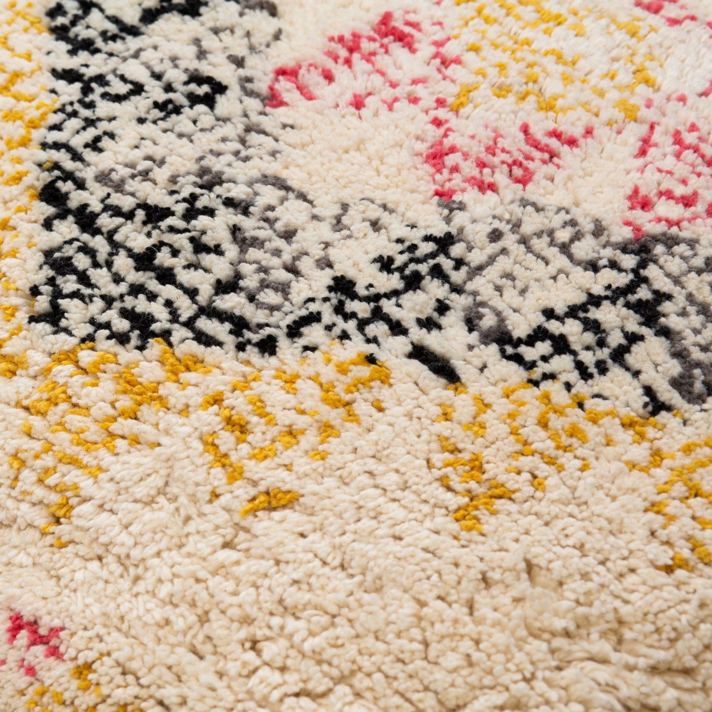 004 SI-1886773,SI-1886774,SI-1886775,SI-1886776,SI-1886777,SI-1886778 | Closeup | Nador Pillow - 32555 by Surya in black, mustard, pink, charcoal, light beige. Made from 100% cotton in a eclectic & global style.