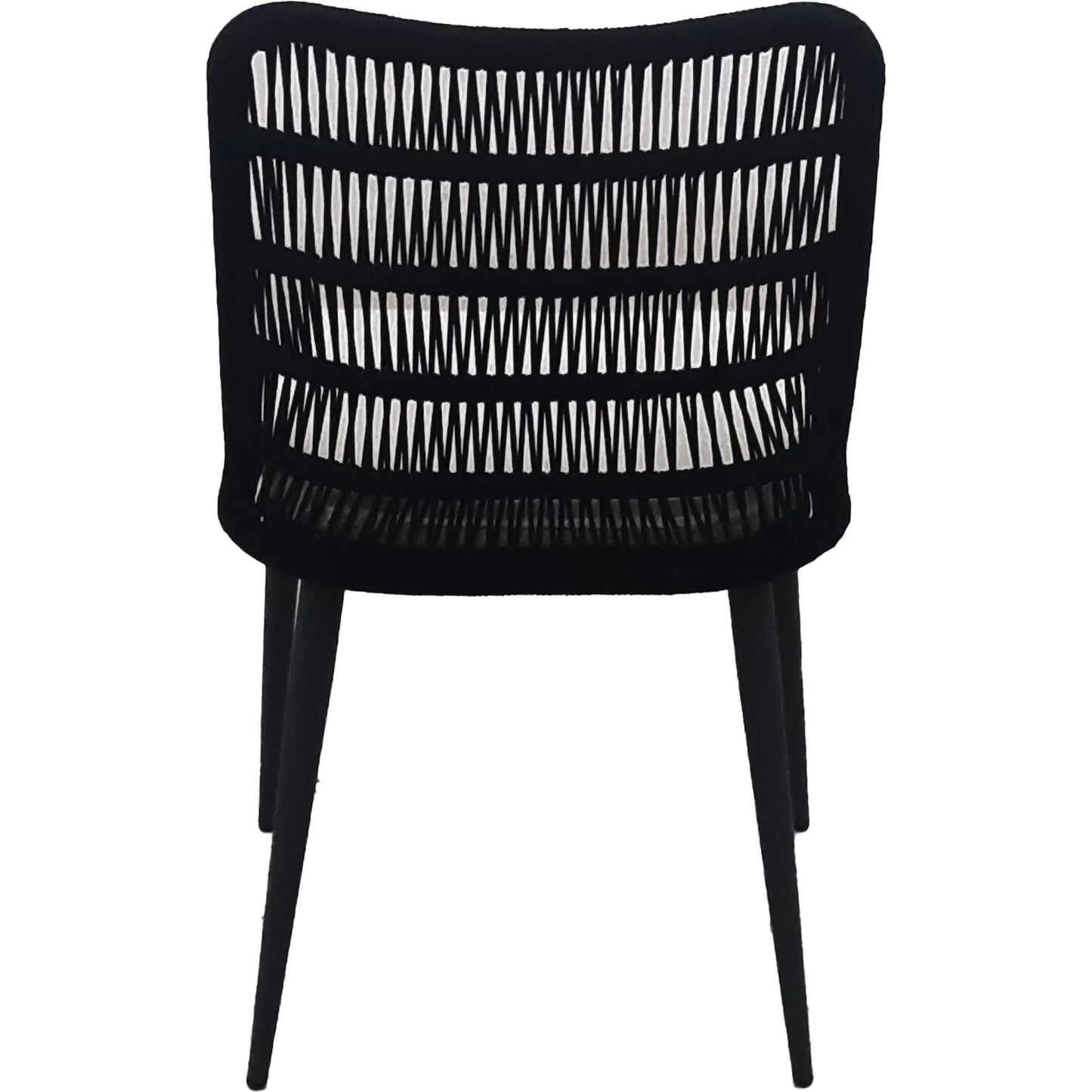 005 SI-2325131 | Additional Silo | Naples Outdoor - Dining Chair by LH Imports in black, sand and steel powder coated black. Made from steel powder coated, polypropylene rope, 100% polyester fabric, foam, fiber padding in a modern style.