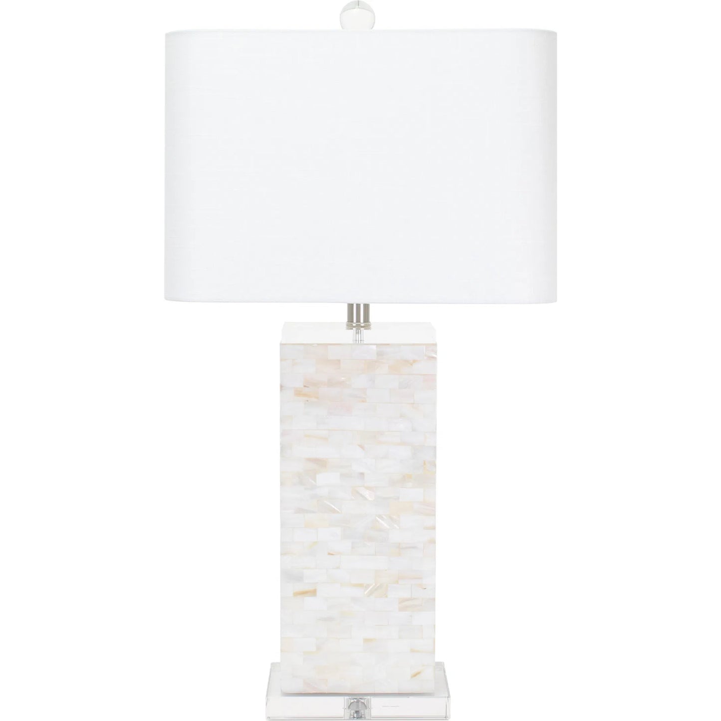 003 SI-2019296 | Additional Silo | Naples Park Table Lamp by Couture Lamps in natural shell, with polished steel accents. Made from natural shell, optic crystal in a modern style.
