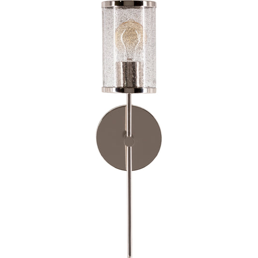 Nasir Wall Sconce - 25315 by Surya in medium grey and brushed, black sand. Made from glass, metal in a modern style.