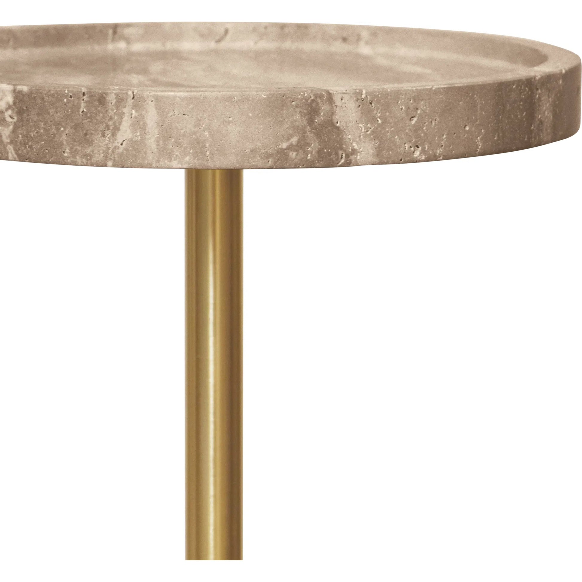 Natalia Round Side Table by Worlds Away in brown. Made from unique in a modern style.