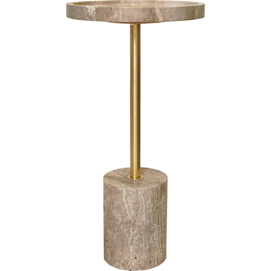 Natalia Round Side Table by Worlds Away in brown. Made from unique in a unique style.