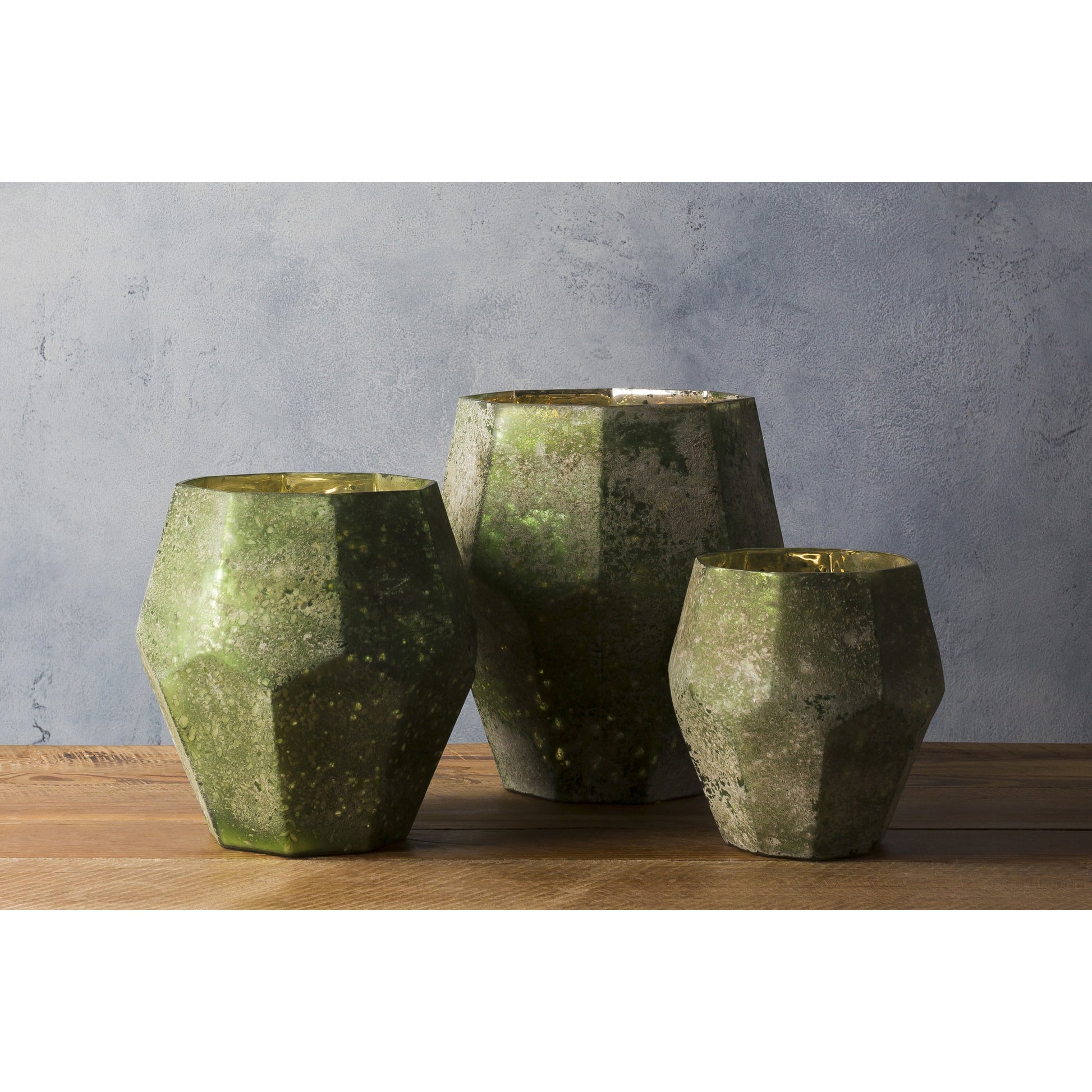 Nayla - 20577 (Set of 3) by Surya in metallic copper and marbled. Made from glass in a modern style.