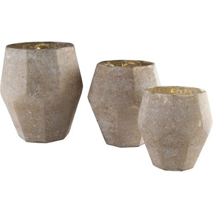 Nayla - 20577 (Set of 3) by Surya in metallic copper and marbled. Made from glass in a modern style.